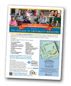 University Meadows Sales Sheet