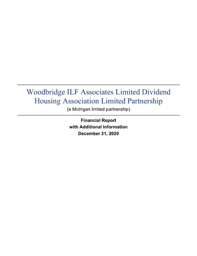 Woodbridge Manor Financial Report 2020
